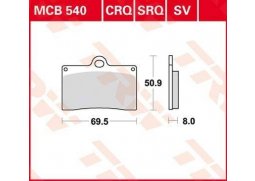 TRW MCB540SV sintrované přední brzdové destičky na motorku