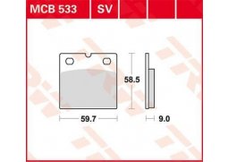 TRW MCB533SV sintrované přední brzdové destičky na motorku