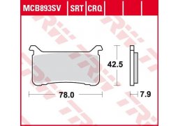 TRW MCB893CRQ Hyper Carbon Racing přední brzdové destičky na motorku