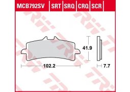 TRW MCB792SRT racing sintrované přední brzdové destičky na motorku