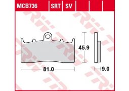 TRW MCB736SRT racing sintrované přední brzdové destičky na motorku