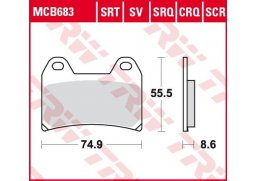 TRW MCB683SRT racing sintrované přední brzdové destičky na motorku