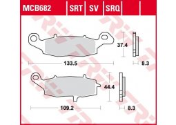 TRW MCB682SRT racing sintrované přední brzdové destičky na motorku