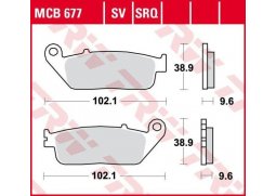 TRW MCB677SRQ racing sintrované přední brzdové destičky na motorku