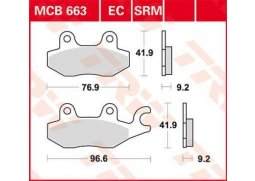 TRW MCB663SRM scooter sintrované brzdové destičky na motorku