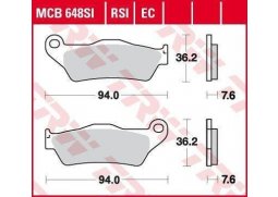 TRW MCB648RSI offroad závodní brzdové destičky na motorku