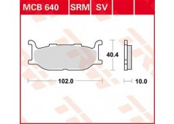 TRW MCB640SRM scooter sintrované brzdové destičky na motorku