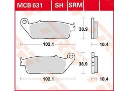 TRW MCB631SRM scooter sintrované brzdové destičky na motorku