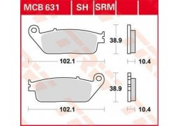 TRW MCB631SRM scooter sintrované brzdové destičky na motorku