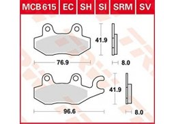 TRW MCB615SRQ racing sintrované přední brzdové destičky na motorku