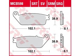 TRW MCB598SRT racing sintrované přední brzdové destičky na motorku