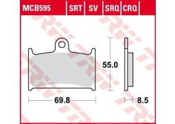 TRW MCB595SRT racing sintrované přední brzdové destičky na motorku