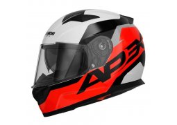 Cassida Apex Contrast červená fluo černá bílá šedá přilba na motorku, včetně Pinlock folie
