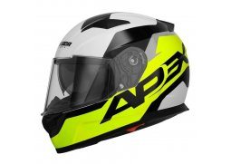 Cassida Apex Contrast žlutá fluo černá bílá šedá přilba na motorku, včetně Pinlock folie