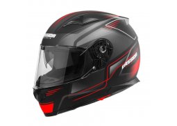 Cassida Apex Fusion černá matná červená fluo bílá přilba na motorku, včetně Pinlock folie