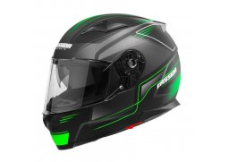 Cassida Apex Fusion černá matná zelená bílá přilba na motorku, včetně Pinlock folie