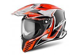 Airoh Commander Carbon černá červená enduro přilba s plexi