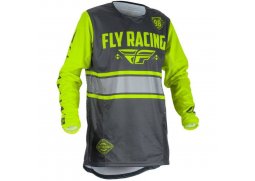 FLY RACING Kinetic ERA 2018 dres na motokros, barva šedá žlutá fluo