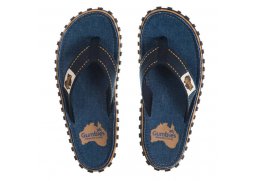 Gumbies Dark Denim tmavě modré textilní žabky flip-flop