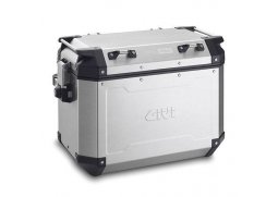 GIVI OBKN 48AL stříbrný levý kufr Trekker Outback hliníkový (Monokey boční), objem 48 litrů