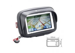 GIVI Textilní držák S 953B na navigaci, nebo mobil cca 4, 5 s objímkou na řidítka 22/25mm - černá