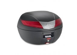 GIVI Plastový kufr na motorku V 40N Monokey - černá, červená odrazka, objem 40 litrů
