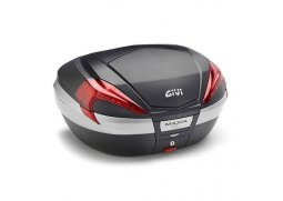 GIVI Kufr V 56NN Maxia 4 - MONOKEY - černý nelakovaný, červené odrazky, černé víko, objem 56 litrů
