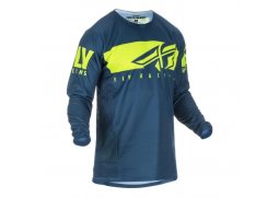 FLY RACING Kinetic SHIELD 2019 dres na motokros, barva modrá žlutá fluo