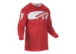 FLY RACING Kinetic SHIELD 2019 dres na motokros, barva červená bílá