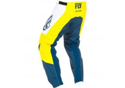 FLY RACING F-16 2019 kalhoty na motokros, barva žlutá bílá modrá