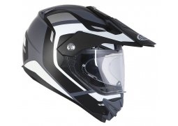 Ozone MXT-01 černá šedá enduro přilba se sluneční clonou