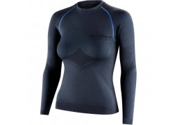 Dámské termoaktivní tričko Rebelhorn Freeze, černé tmavě modré termoprádlo s dlouhým rukávem do horka