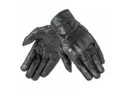 Kožené rukavice Rebelhorn Thug PRO CE, perforované černé rukavice na motorku