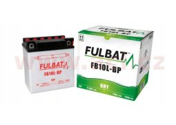 Motobaterie Fulbat 12V, FB10L-BP, 11Ah, 130A, konvenční 135x90x145, (včetně balení elektrolytu) ITALJET DRAGSTER 125 rok 99-03