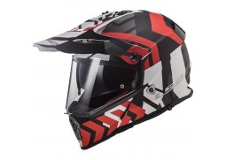 LS2 MX436 PIONEER Extreme Matt Black Red černá červená matná enduro helma na motorku