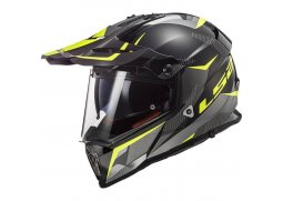 LS2 MX436 PIONEER Ring Black Titanium Hi Vis černá žlutá titanová enduro helma na motorku
