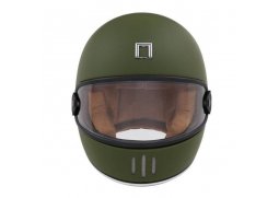 NOX PREMIUM RAGE zelená kaki matná otevřená přilba na motorku
