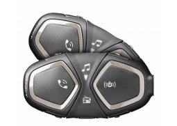 Bluetooth handsfree pro uzavřené a otevřené přilby CellularLine Interphone CONNECT, Twin Pack