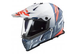 LS2 MX436 PIONEER EVO EVOLVE WHITE COBALT enduro přilba na motorku