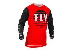 FLY RACING Kinetic K220 2020 dres na motokros, barva červená černá bílá