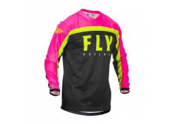 FLY RACING F-16 2020 dres na motokros, barva růžová černá hi-vis
