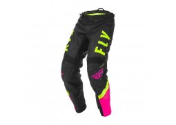 FLY RACING F-16 2020 kalhoty na motokros, barva růžová černá hi-vis