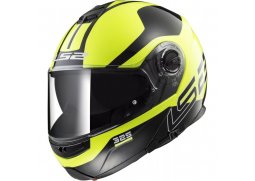 LS2 FF325 STROBE ZONE, yellow black - žlutá černá výklopná helma na motorku