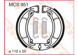 TRW MCS951 brzdové pakny čelisti na motorku