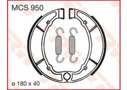 TRW MCS950 brzdové pakny čelisti na motorku