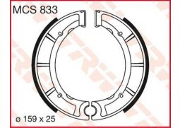 TRW MCS833 brzdové pakny čelisti na motorku