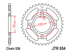 JT JTR854.43 Zadní kolečko (rozeta), 43 zubů, 530