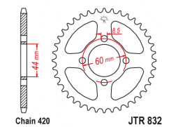 JT JTR832.32 Zadní kolečko (rozeta), 32 zubů, 420