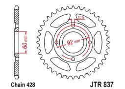 JT JTR837.39 Zadní kolečko (rozeta), 39 zubů, 428