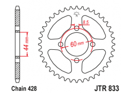 JT JTR833.43 Zadní kolečko (rozeta), 43 zubů, 428